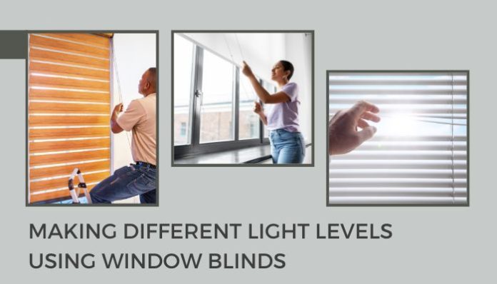 Making Different Light Levels Using Window Blinds