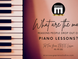 What are the main reasons people drop out of piano lessons