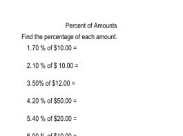 Percentage Concept